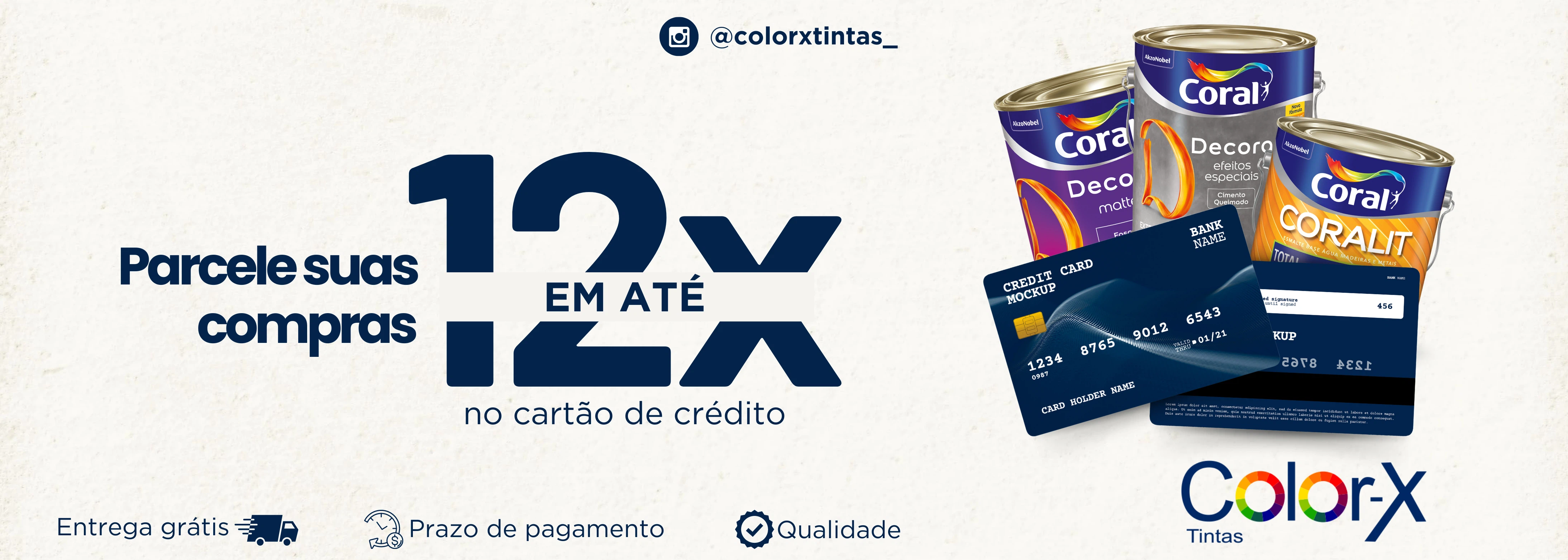 parcele suas compras em até 12x no cartão